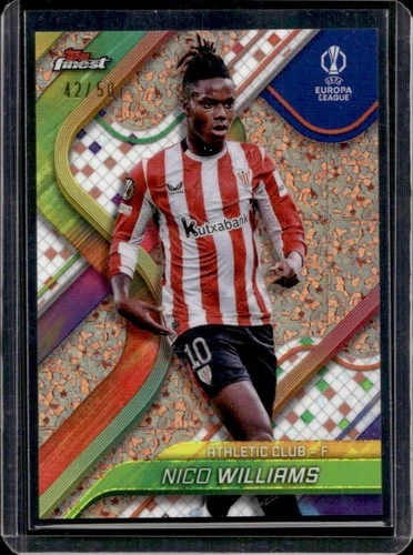 Nico Williams 2024 Topps Finest Rose Gold Mini Diamond Refractor /50