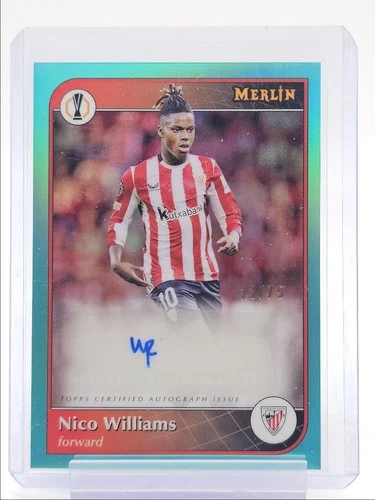 Nico Williams 2024 Topps Merlin Chrome Aquatic Refractor /75
