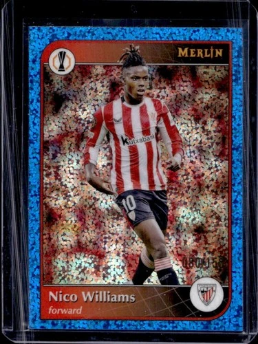 Nico Williams 2024 Topps Merlin Chrome Blue Speckle Refractor /150