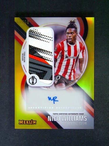 Nico Williams 2024 Topps Merlin Chrome Gold /50