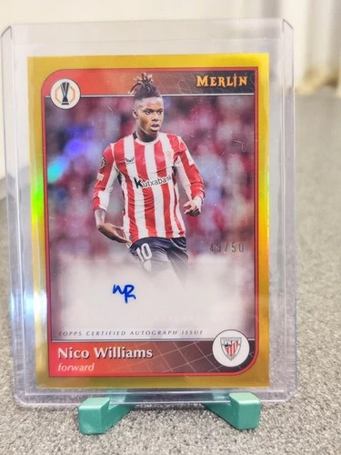 Nico Williams 2024 Topps Merlin Chrome Gold /50