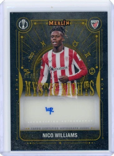 Nico Williams 2024 Topps Merlin Chrome Gold /50