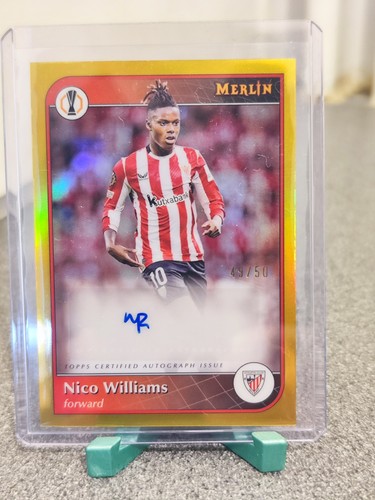 Nico Williams 2024 Topps Merlin Chrome Gold /50