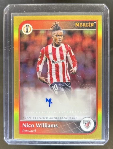 Nico Williams 2024 Topps Merlin Chrome Gold Refractor /50
