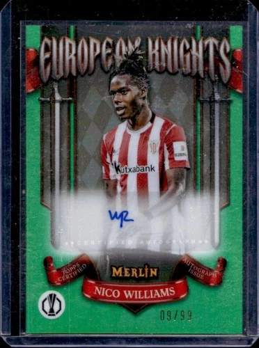 Nico Williams 2024 Topps Merlin Chrome Green /99