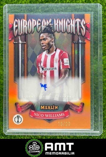 Nico Williams 2024 Topps Merlin Chrome Knights Orange /25