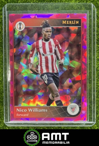Nico Williams 2024 Topps Merlin Chrome Magenta Atomic 35/125
