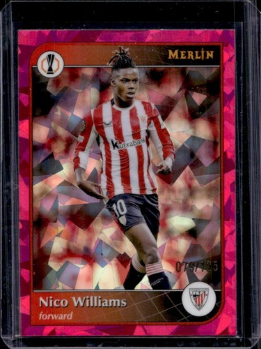 Nico Williams 2024 Topps Merlin Chrome Magenta Atomic Refractor /125