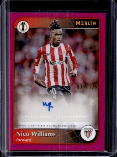 Nico Williams 2024 Topps Merlin Chrome Magenta Refractor /125