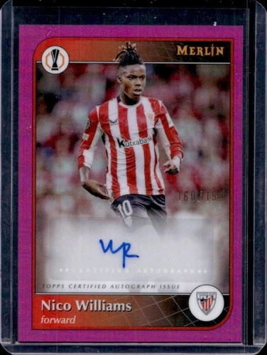Nico Williams 2024 Topps Merlin Chrome Pink Refractor /199