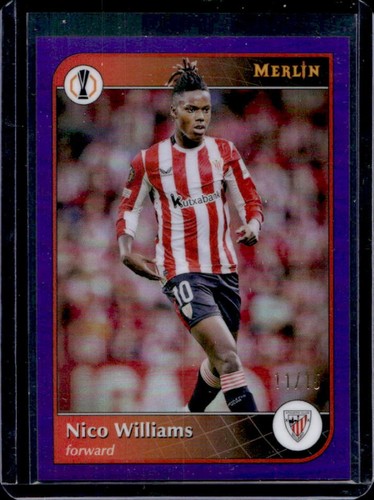 Nico Williams 2024 Topps Merlin Chrome Purple Refractor /15