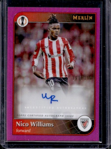 Nico Williams 2024 Topps Merlin Chrome Rosa Rifrattore /199