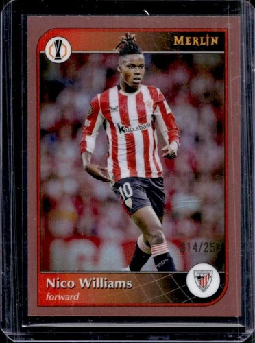 Nico Williams 2024 Topps Merlin Chrome Rose Gold Refractor /250