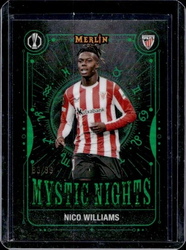 Nico Williams 2024 Topps Merlin Chrome UCC Green Refractor /99