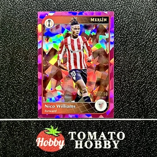 Nico Williams 2024 Topps Merlin Chrome UEFA Pink Atomic Refractor /199