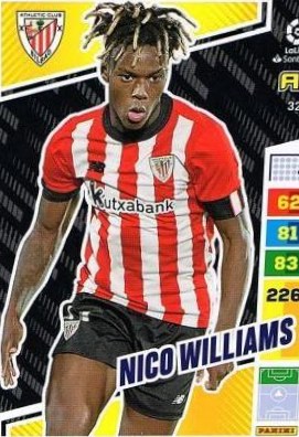 Nico Williams 2022 Panini Adrenalyn XL La Liga