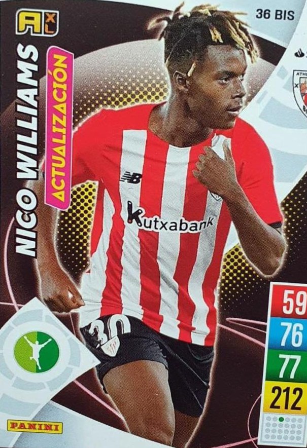 Nico Williams 2021 Panini Adrenalyn XL La Liga