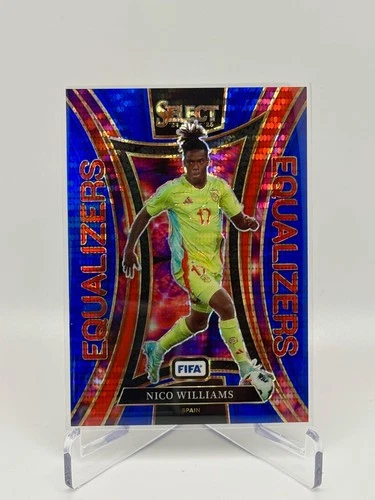 Nico Williams 2024 Panini Select FIFA Blue Pulsar Prizm