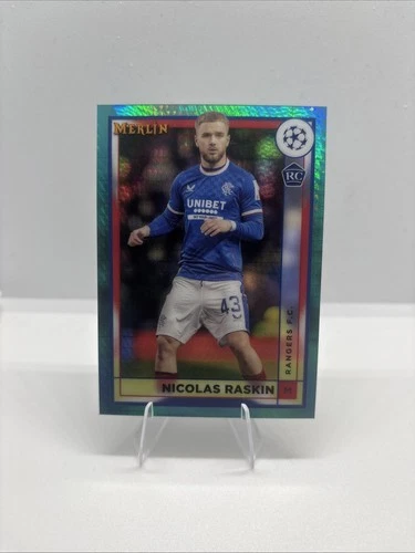 Nicolas Raskin 2023 Topps Merlin Chrome Aqua Refractor