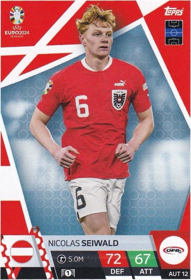 Nicolas Seiwald 2024 Topps Match Attax UEFA EURO