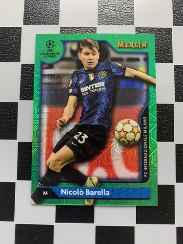 Nicolo Barella 2021 Topps Merlin Chrome Green /99