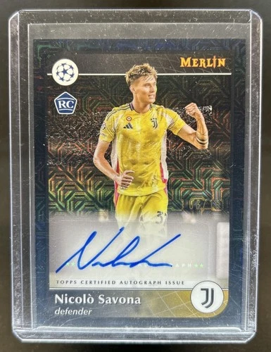 Nicolo Savona 2024 Topps Merlin Chrome UCC Black Refractor /10