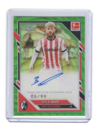 Niklas Beste 2025 Topps Chrome Green Wave /99