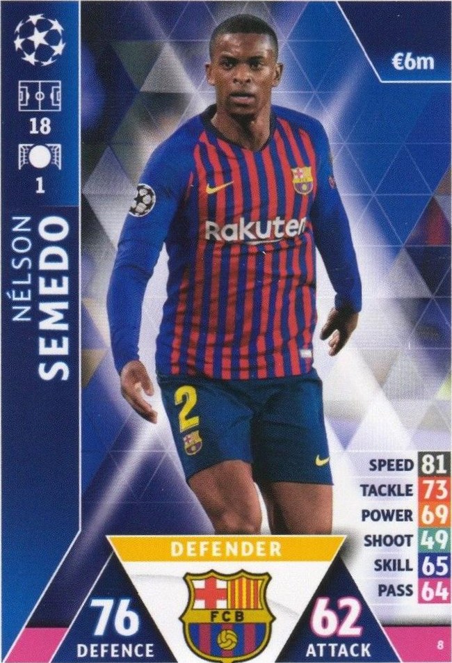Nélson Semedo 2018 Topps Match Attax UEFA 8