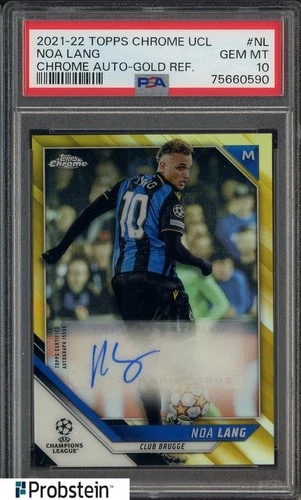 Noa Lang 2021 Topps Chrome Gold Refractor /50