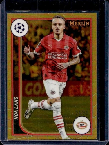 Noa Lang 2023 Topps Chrome Merlin Chrome Gold Refractor /50