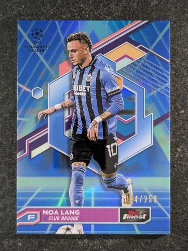 Noa Lang 2023 Topps Finest Blue Aqua Vapor Wave Refractor /250
