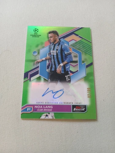 Noa Lang 2022 Topps Finest Neon Green /99