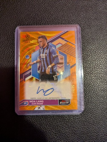 Noa Lang 2022 Topps Finest Orange Wave /25