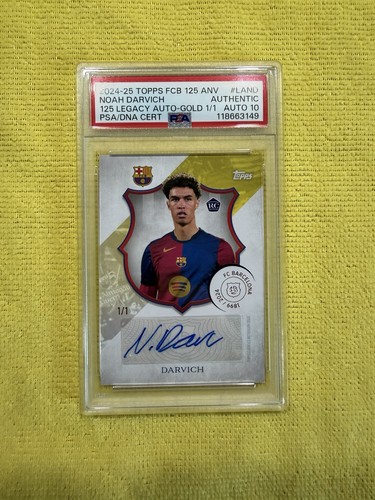 Noah Darvich 2024 Topps 125 anni FC Barcelona 1/1
