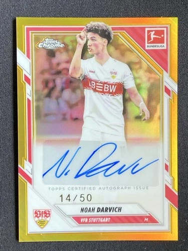Noah Darvich 2025 Topps Chrome Gold Refractor /50