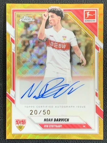 Noah Darvich 2026 Topps Chrome Gold Wave Refractor /50