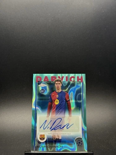 Noah Darvich 2024 Topps Chrome UEFA Aqua Refractor /199