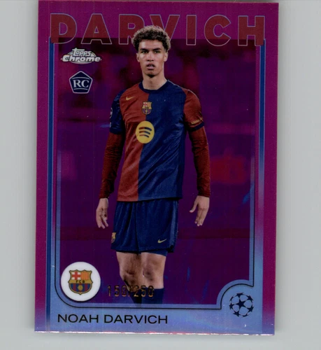Noah Darvich 2024 Topps Chrome UEFA Club Competitions Pink Refractor /250