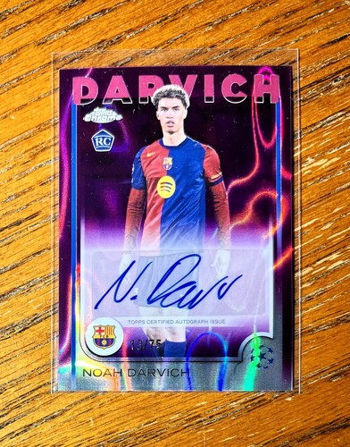 Noah Darvich 2024 Topps Cromo Calcio Viola Lava Rifrattore /75