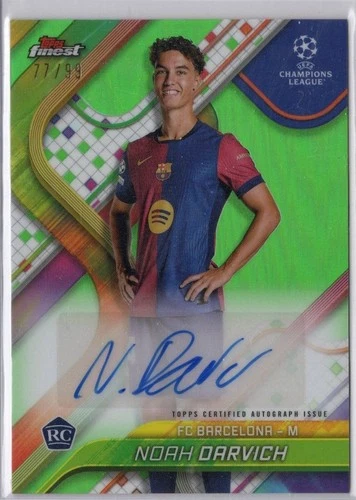 Noah Darvich 2024 Topps Finest Green Refractor /99