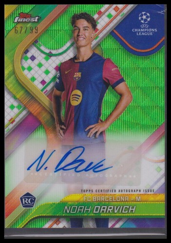 Noah Darvich 2024 Topps Finest Neon Green Wave Refractor /99