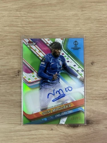 Noni Madueke 2024 Topps Finest Neon Green Wave /99