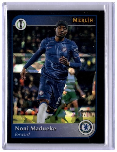 Noni Madueke 2024 Topps Merlin Chrome Black Cracked Ice /10