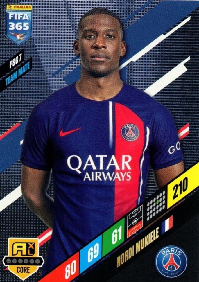 Nordi Mukiele 2024 Panini Adrenalyn XL FIFA 365