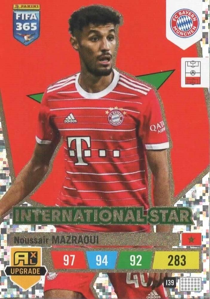 Noussair Mazraoui 2023 Panini Adrenalyn XL FIFA 365 Upgrade