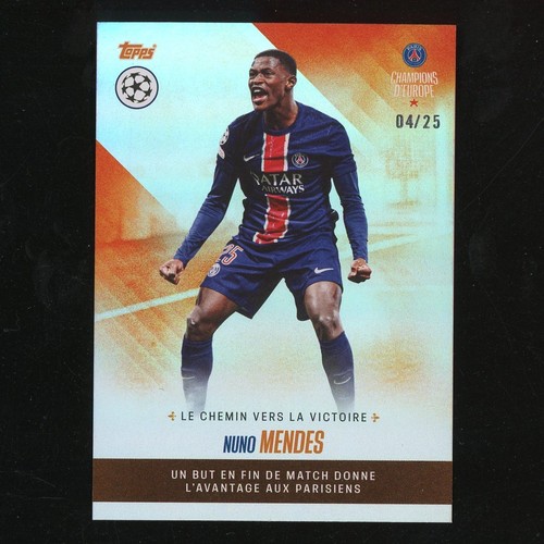 Nuno Mendes 2025 Topps Champions D'Europe arancione /25