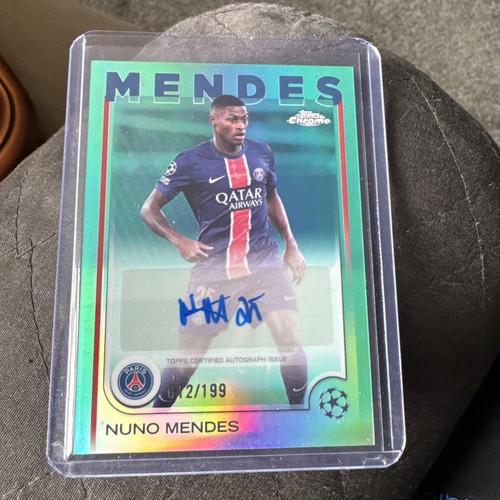 Nuno Mendes 2024 Topps Chrome Aqua /199