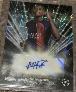 Nuno Mendes 2023 Topps Chrome Black Lazer