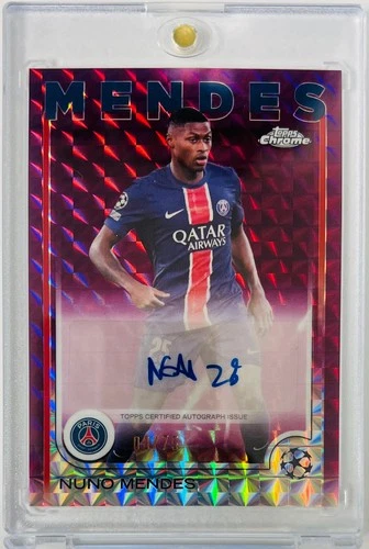 Nuno Mendes 2024 Topps Chrome Magenta Geometric /75