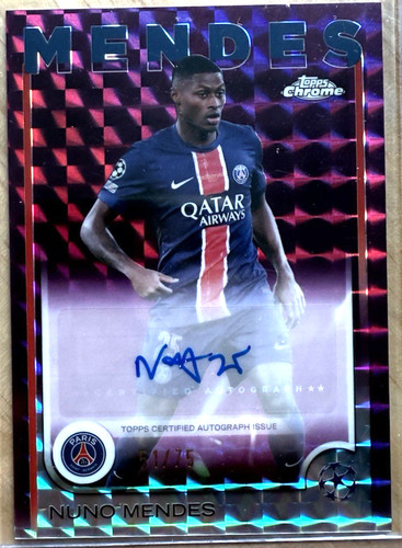 Nuno Mendes 2024 Topps Chrome Magenta Geometric /75